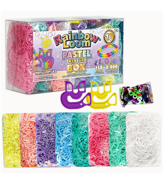 Rainbow Loom: Beadmoji Deluxe - DIY Rubber Band & Bead Bracelet Kit -  Includes 2200 Bands & 340 Beads, Design & Create, Ages 7+