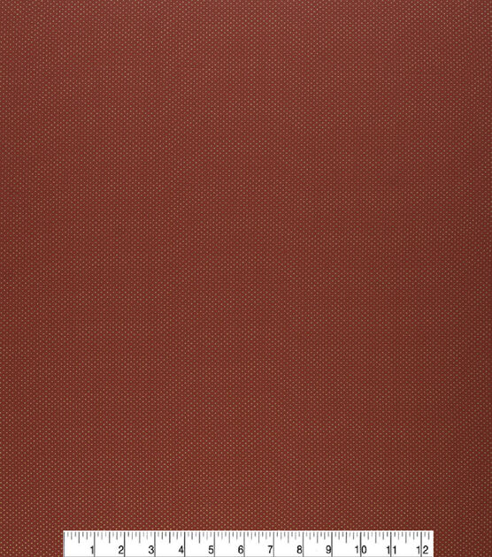 Pin Dot Rust Harvest Metallic Cotton Fabric, , hi-res, image 2