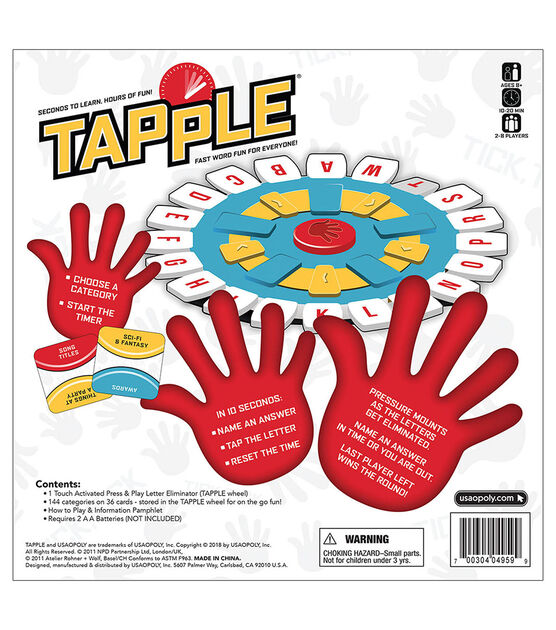 USAopoly 37ct Tapple Fast Word Board Game, , hi-res, image 3