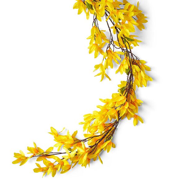 72" Spring Yellow Forsythia Garland by Bloom Room, , hi-res, image 2