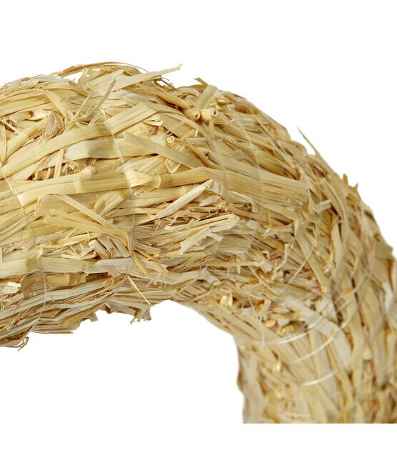 14" Natural Straw Wreath by Bloom Room, , hi-res, image 3
