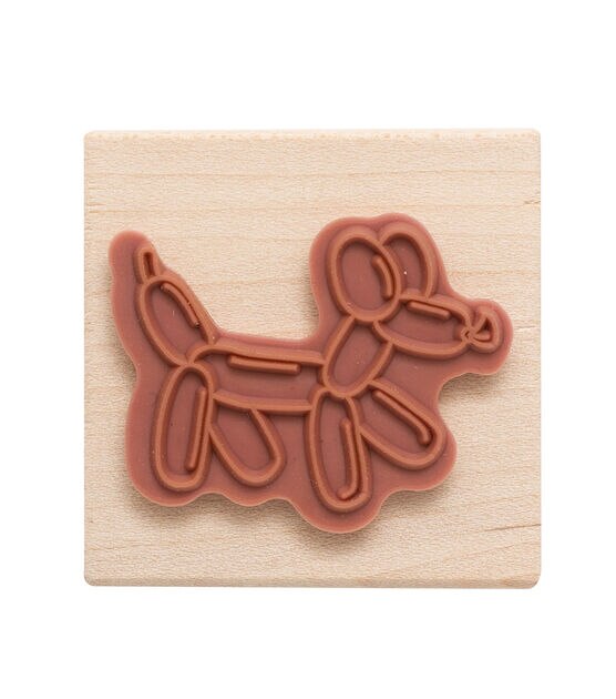 American Crafts Wooden Stamp Balloon Dog, , hi-res, image 2