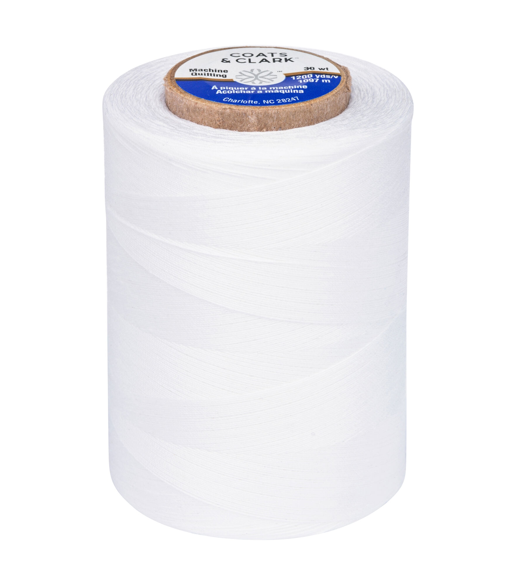 Coats & Clark Machine Quilt Cotton Thread, 0001 White, hi-res