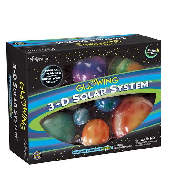 University Games 240ct Glowing 3D Solar System Kit