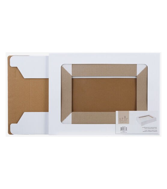 19" x 14" Corrugated Cardboard Cake Boxes With Windowed Lids 4ct by STIR, , hi-res, image 3