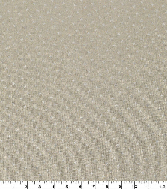 X Geometric on Cream Quilt Cotton Fabric by Keepsake Calico