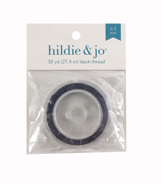 30yds Black Three Ply Cord Lacing Thread by hildie & jo