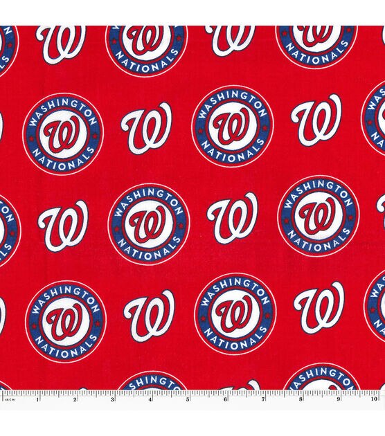 Fabric Traditions Washington Nationals Cotton Fabric Logo