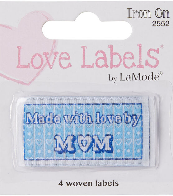 Iron On Love Labels Made with love by MOM