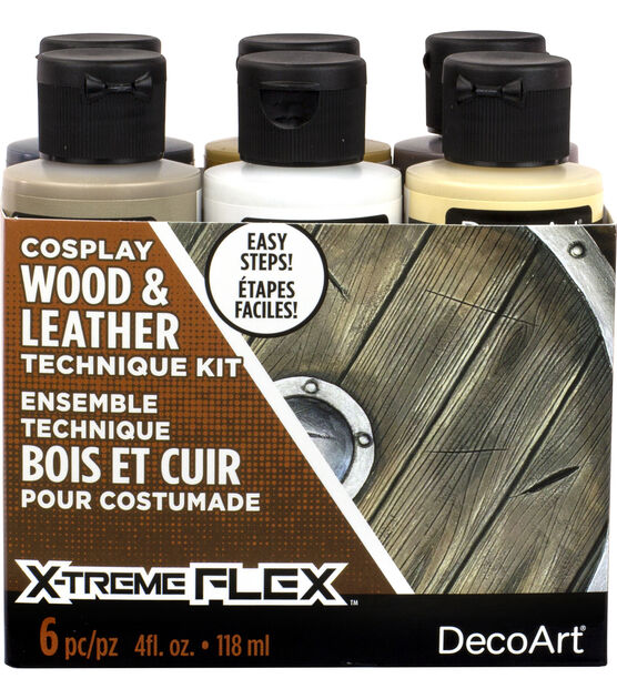 Decoart X Treme Flex Tech Kit Acrylic Wood Leather 4oz, , hi-res, image 3