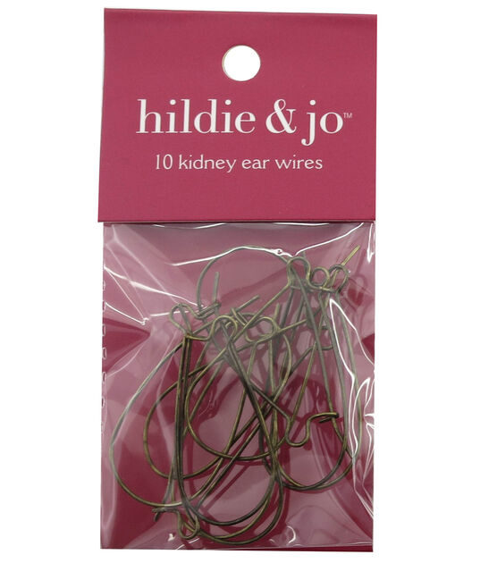 10pk Oxidized Brass Kidney Ear Wires by hildie & jo