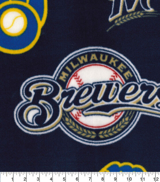 Fabric Traditions Milwaukee Brewers Fleece Fabric Cooperstown