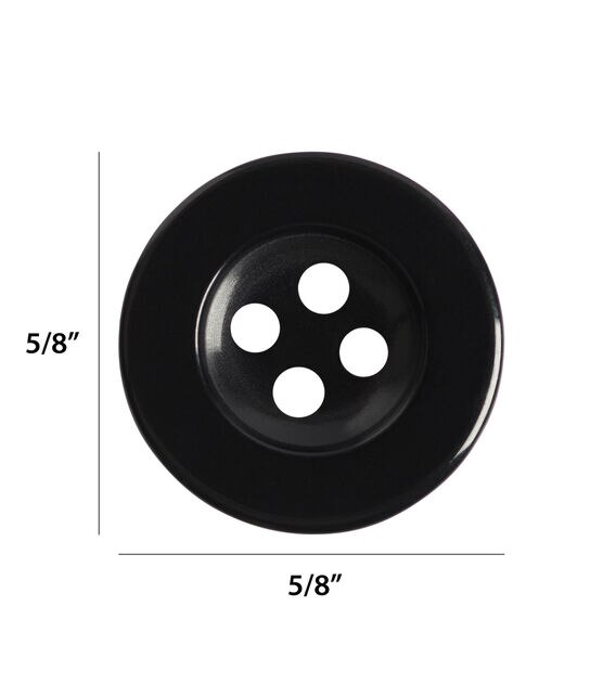 Blumenthal Lansing Shirt Buttons, 7/16-Inch and 3/8-Inch, Black