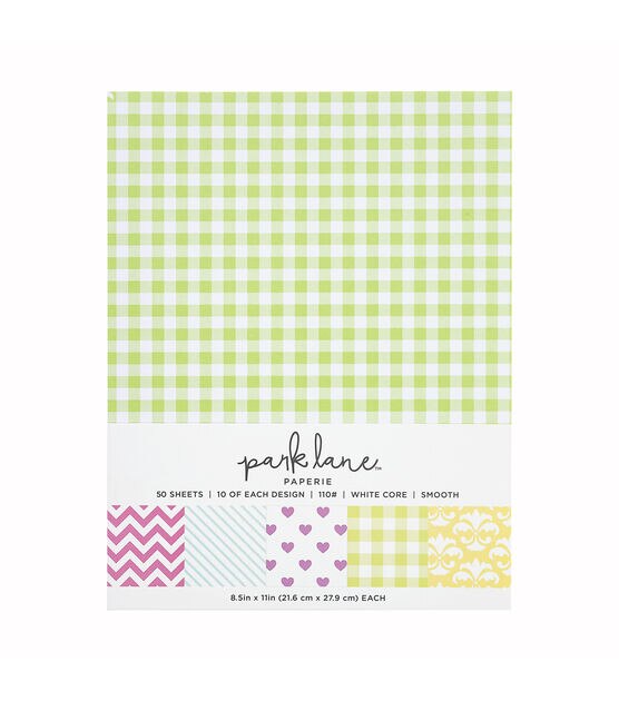 50 Sheet 8.5" x 11" Pastel Smooth Cardstock Paper Pack by Park Lane