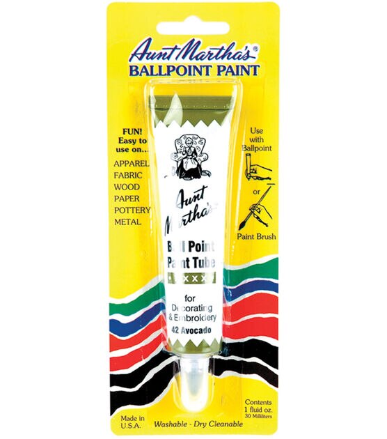 Aunt Martha's Ballpoint Paint Tubes 1 Ounce!