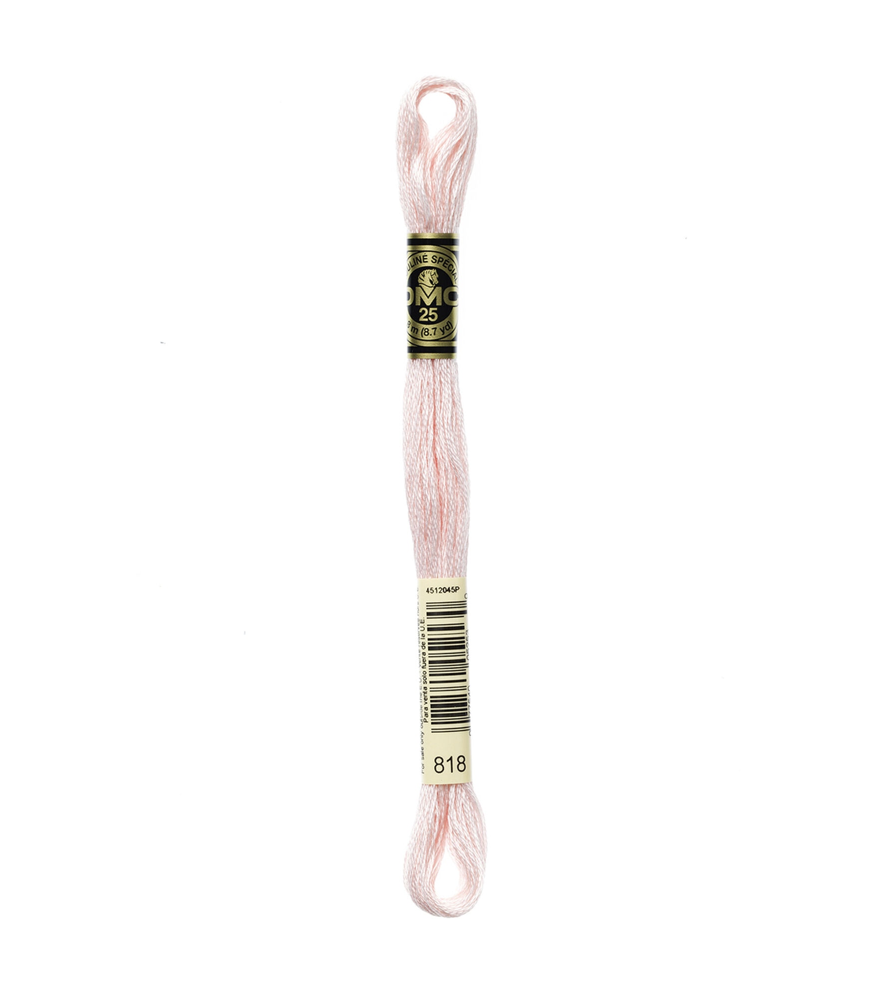 DMC 8.7yd Pink 6 Strand Cotton Embroidery Floss, 818 Baby Pink, hi-res