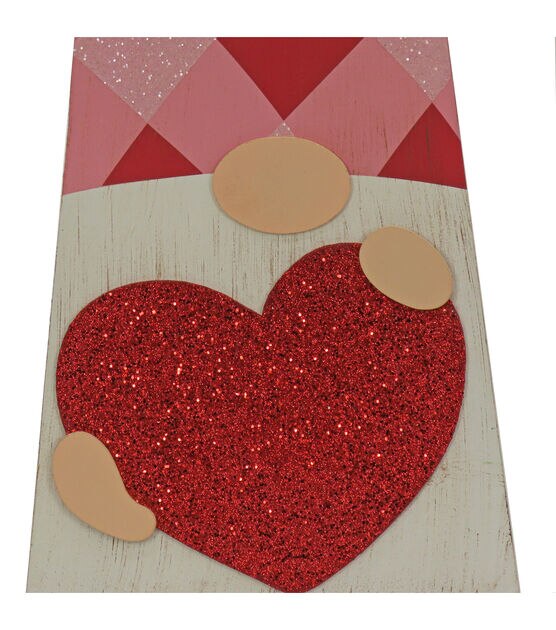 National Tree 36" Valentine’s Heart Gnome Porch Sign, , hi-res, image 2