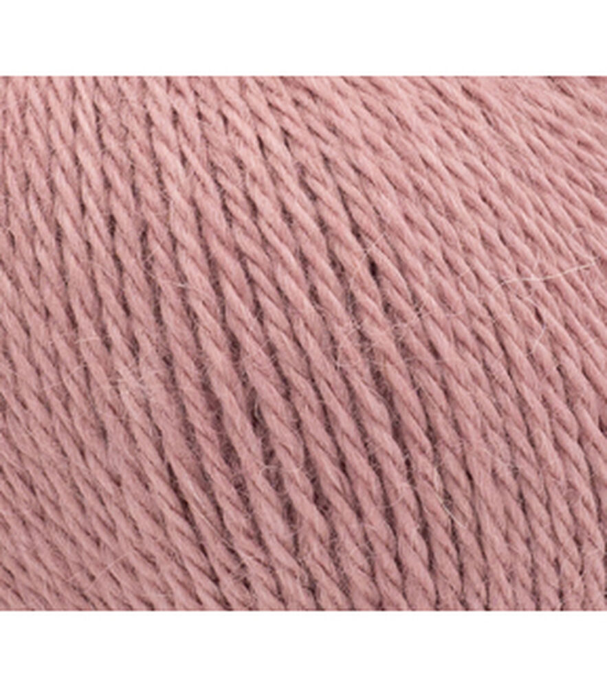 Lion Brand Baby Alpaca Natural 146yds Light Weight Yarn, Dusty Pink, swatch, image 1