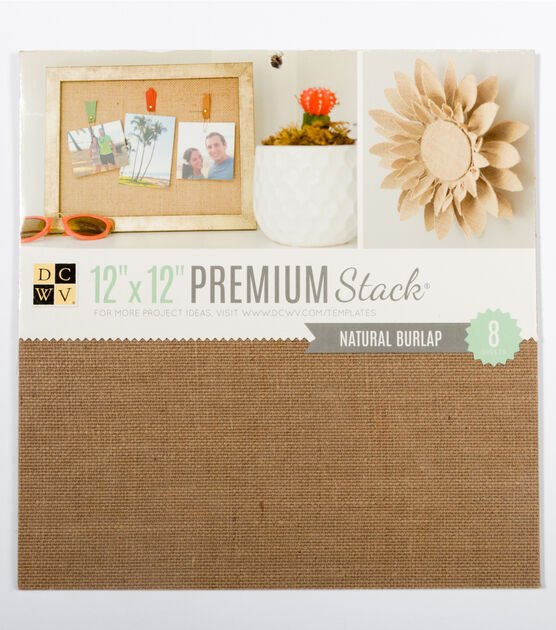 DCWV 12in x 12in Single-sided Specialty Cardstock Paper - Natural Burlap