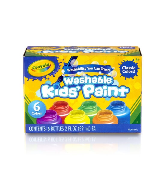 Crayola Washable Kids Paint 2oz 6 Pkg Classic
