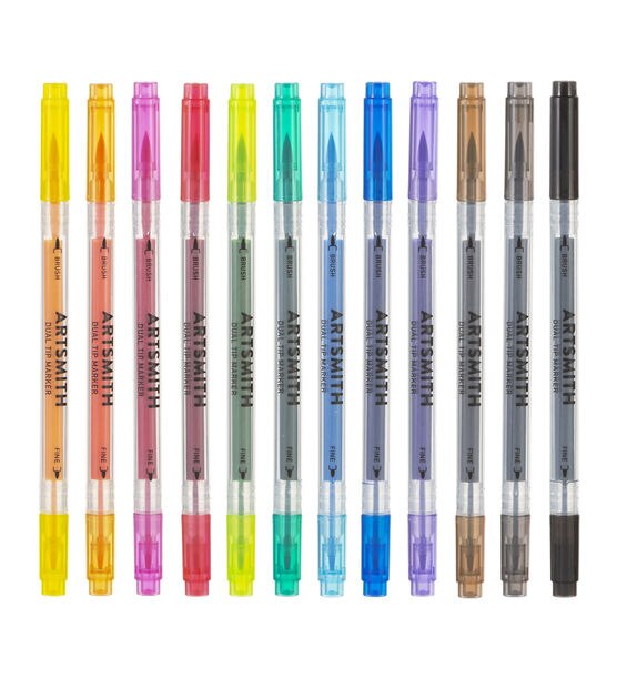 12ct Dual Tip Illustration Markers - Illustration Pens & Markers - Art Supplies & Painting