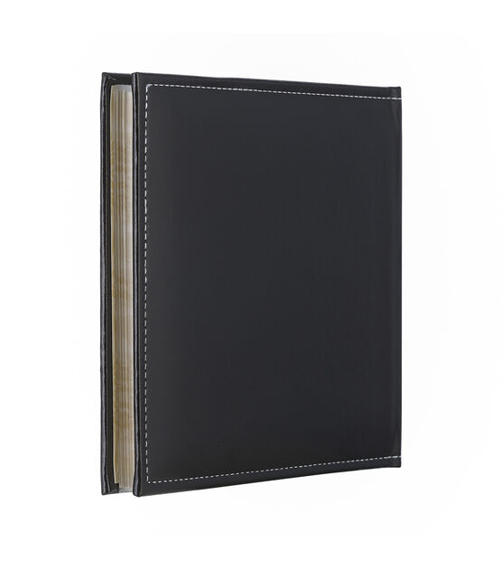 9.5" x 8.5" Black Faux Leather Photo Album by Park Lane, , hi-res, image 3