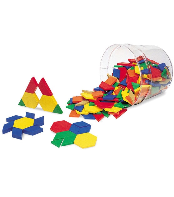 Learning Resources 250ct Multicolor Plastic Pattern Blocks Set