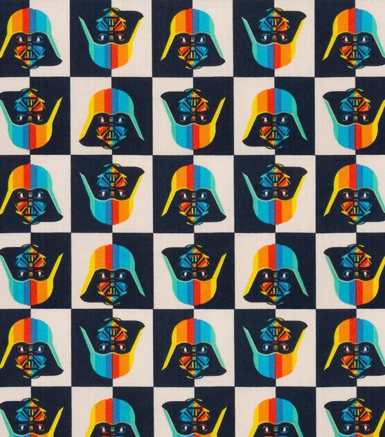 Star Wars Cotton Fabric Rainbow Darth Vader, , hi-res, image 3