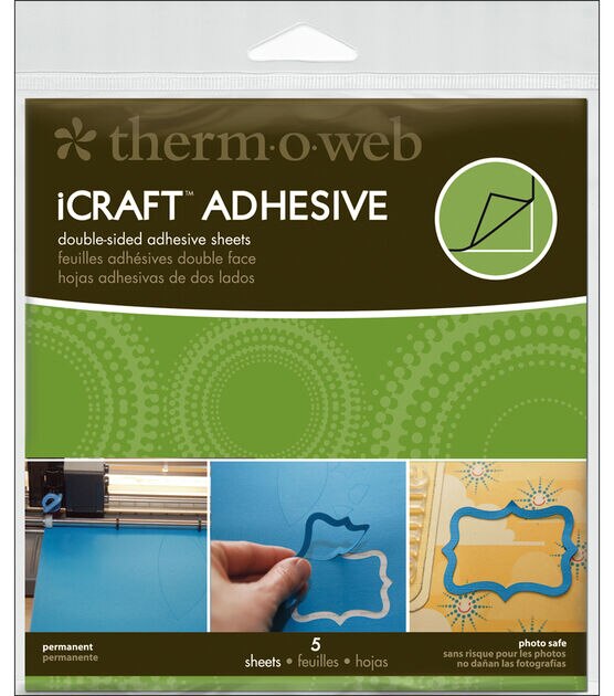 iCraft Adhesive Sheets 5.75"X5.75" 5 Pkg