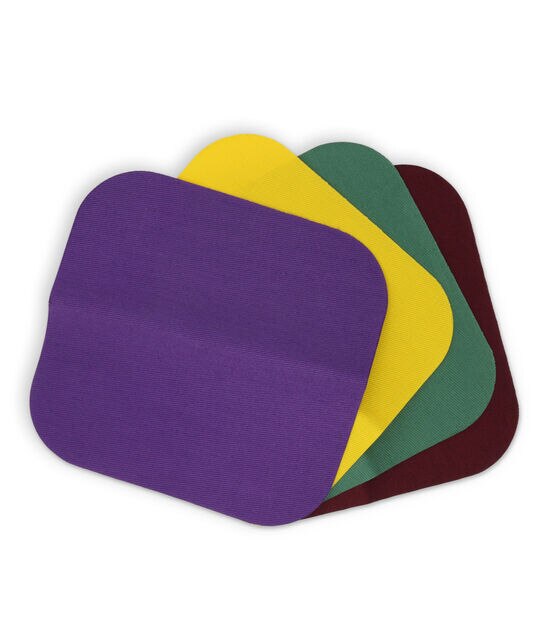 Dritz Twill Iron-On Patches, Purple, Gold, Green & Maroon, 4 pc, , hi-res, image 2