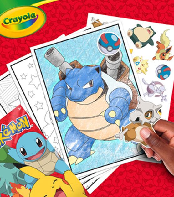 Crayola 96 Sheet Pokemon Coloring Book With Stickers, , hi-res, image 3