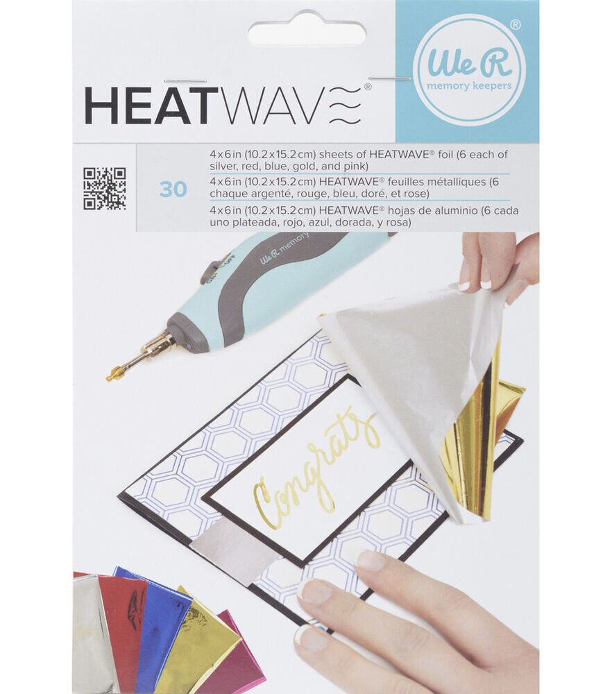 We R Memory Keepers 30ct 4''x6'' Heatwave Foil Sheets, Multicolor, swatch