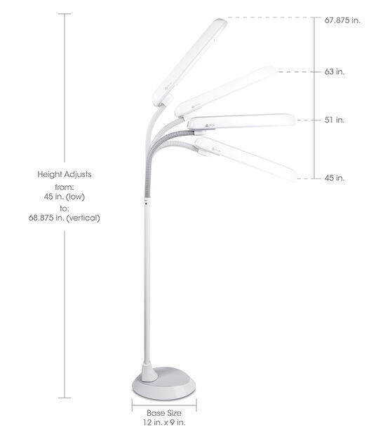 Ottlite High Definition Craft Plus Floor Lamp Craft Plus Floor Lamp, Ott Lamps Floor