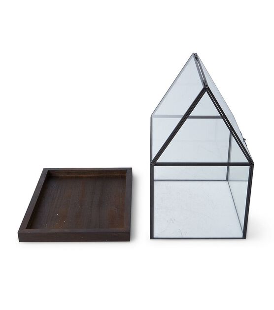 11" Spring Glass House Terrarium by Place & Time, , hi-res, image 5