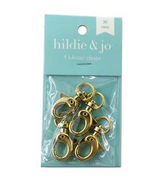30mm Gold Lobster Clasps 4pk by hildie & jo