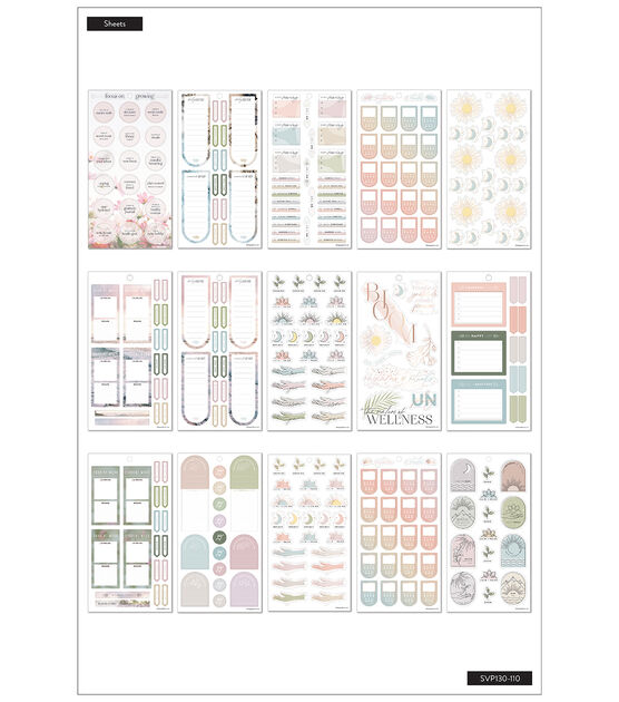 593pc Nature of Wellness Happy Planner Sticker Pack, , hi-res, image 3