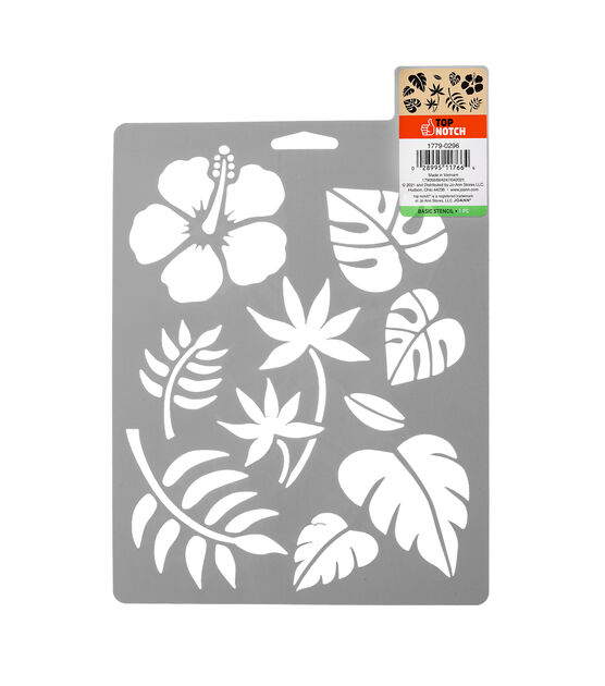 7 x 10 Tropical Leaves Paper Stencil by Top Notch