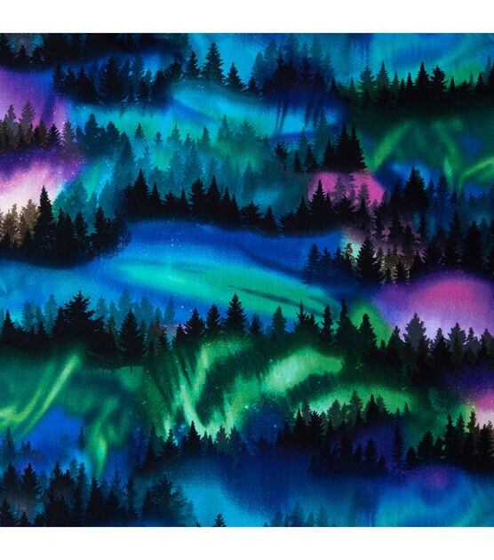 Northern Lights Novelty Cotton Fabric