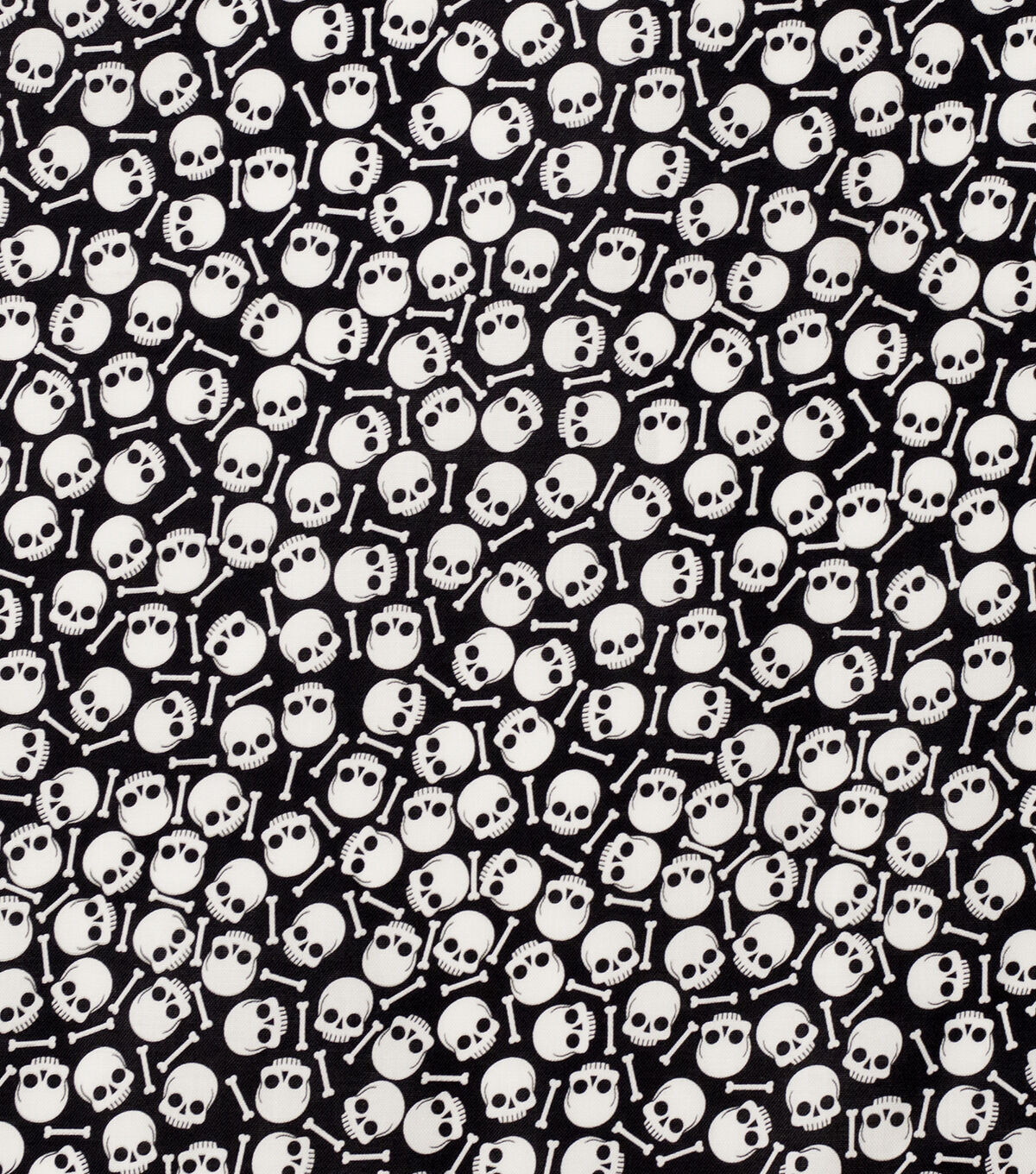 Halloween Mini Tossed Skulls & Bones 100% Cotton Fabric Select Your Size or By The Yard