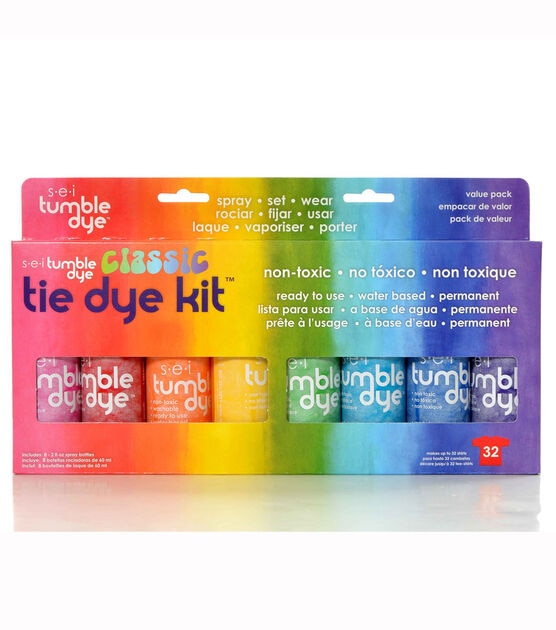 SEI 2oz Tumble Dye Classic Fabric Tie Dye Kit 8ct