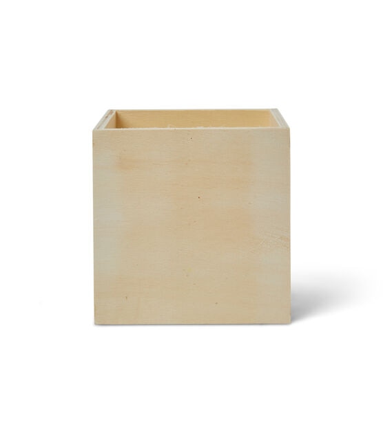 5" Ivory Wood Plain Box by Park Lane, , hi-res, image 2