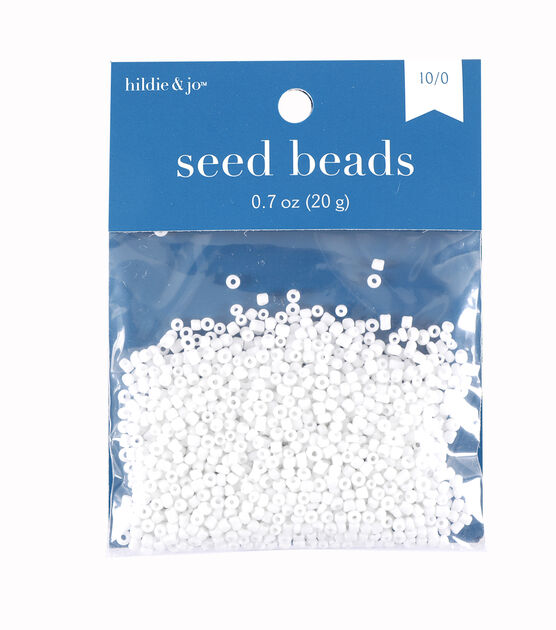 0.7oz Opaque White Glass Seed Beads by hildie & jo