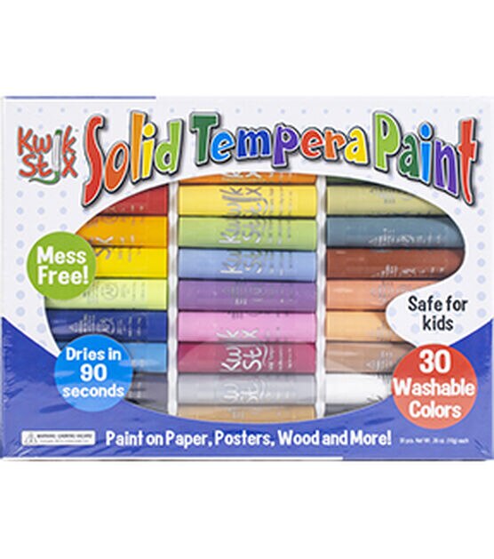Kwik Stix Tempera Paint Sticks - 12 Classic Colors from The Pencil Grip,  Inc. - School Crossing