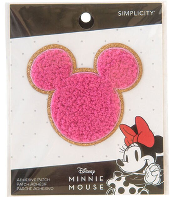 Disney 3 Pink Chenille Minnie Mouse Patch