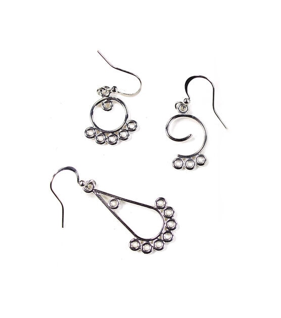 12ct Silver Assorted Metal Earring Connectors by hildie & jo