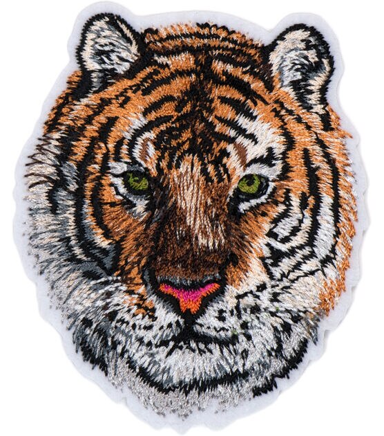Patches for jackets Tiger head patch Large embroidered Iron on