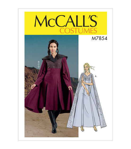 McCall's M7854 Size 6 to 22 Misses Costume Sewing Pattern