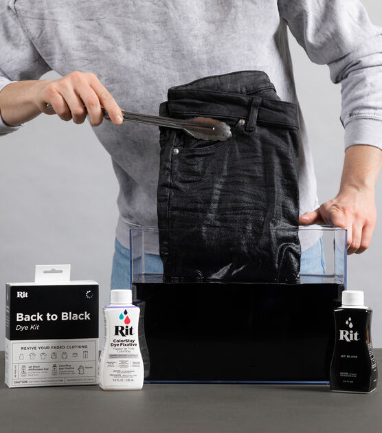 Kitoarts Black Dye for Jeans , Includes Color Fixer 50 Ml , Dye