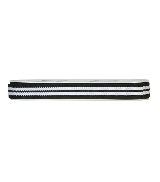 Simplicity Heavy Belt Trim 1.13" Black & White Stripes, , hi-res, image 3