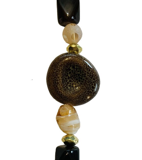 7" Ceramic Stone & Glass Bead Strand by hildie & jo, , hi-res, image 2